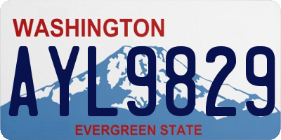 WA license plate AYL9829