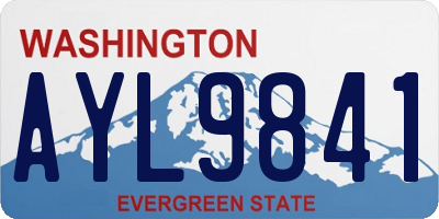 WA license plate AYL9841