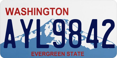 WA license plate AYL9842