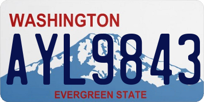 WA license plate AYL9843