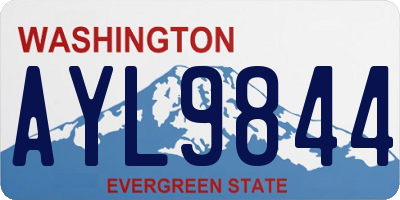 WA license plate AYL9844