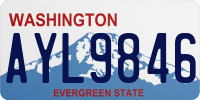 WA license plate AYL9846