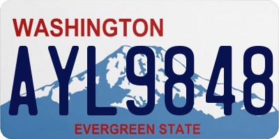 WA license plate AYL9848