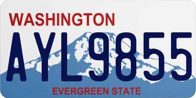 WA license plate AYL9855