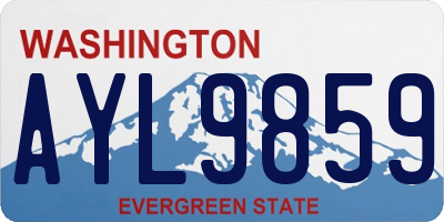 WA license plate AYL9859