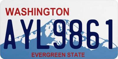 WA license plate AYL9861