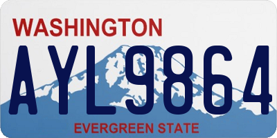 WA license plate AYL9864