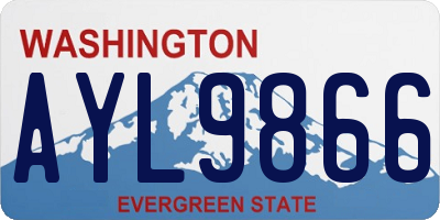 WA license plate AYL9866