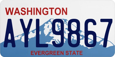 WA license plate AYL9867
