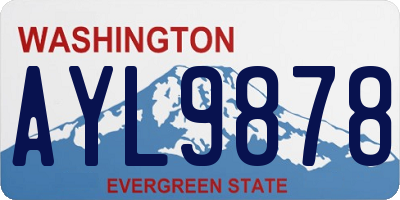 WA license plate AYL9878