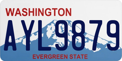 WA license plate AYL9879