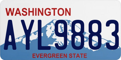 WA license plate AYL9883