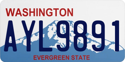 WA license plate AYL9891