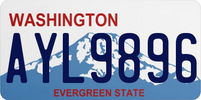 WA license plate AYL9896