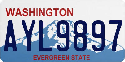 WA license plate AYL9897