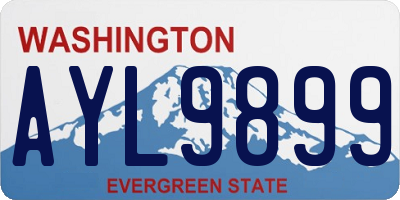 WA license plate AYL9899