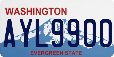 WA license plate AYL9900