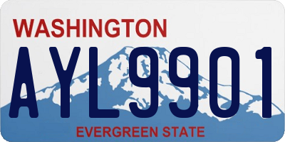 WA license plate AYL9901