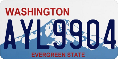 WA license plate AYL9904