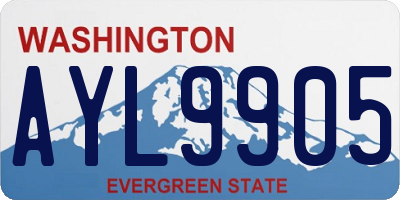 WA license plate AYL9905