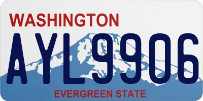WA license plate AYL9906