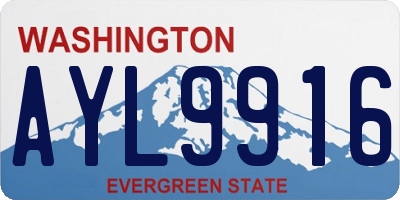 WA license plate AYL9916