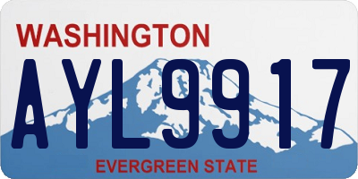 WA license plate AYL9917
