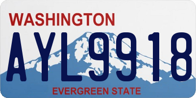 WA license plate AYL9918