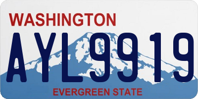 WA license plate AYL9919