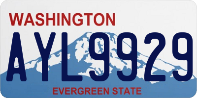 WA license plate AYL9929