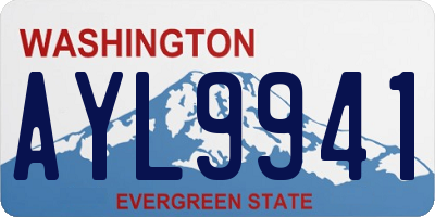 WA license plate AYL9941