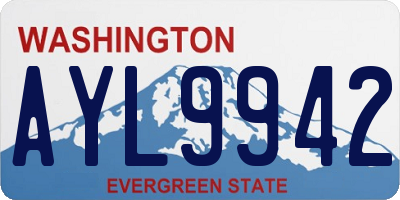 WA license plate AYL9942