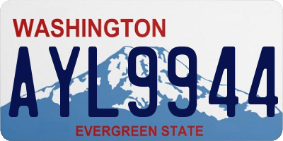 WA license plate AYL9944