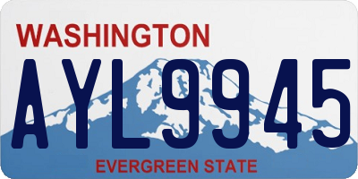 WA license plate AYL9945