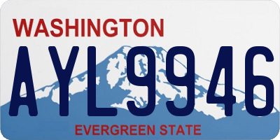 WA license plate AYL9946