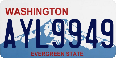 WA license plate AYL9949