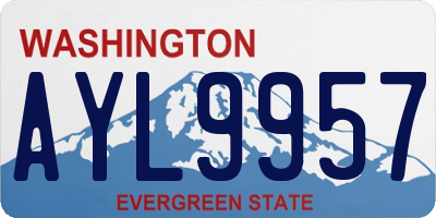 WA license plate AYL9957