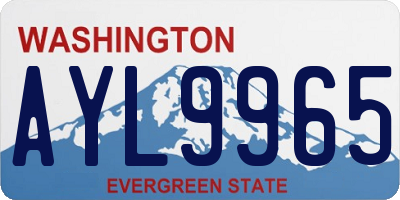 WA license plate AYL9965