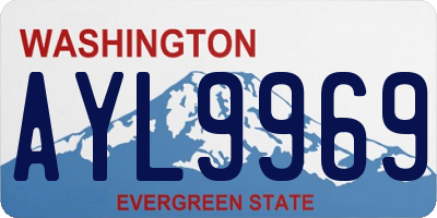 WA license plate AYL9969