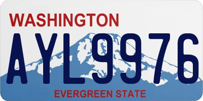 WA license plate AYL9976