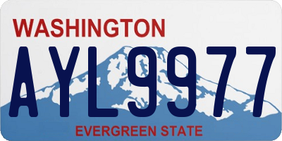 WA license plate AYL9977