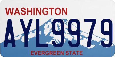 WA license plate AYL9979