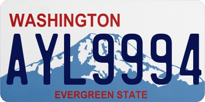 WA license plate AYL9994