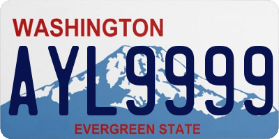 WA license plate AYL9999