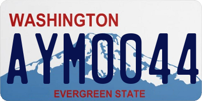 WA license plate AYM0044