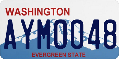 WA license plate AYM0048