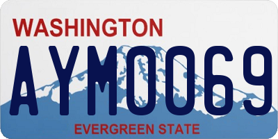 WA license plate AYM0069