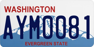 WA license plate AYM0081