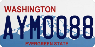 WA license plate AYM0088