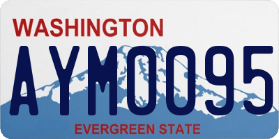 WA license plate AYM0095